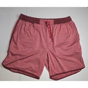 JOHNNIE O Men's Large Red Striped Athletic Shorts -1499